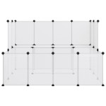 vidaXL Cușcă pentru animale mici transparent 143x107x93 cm PP și oțel