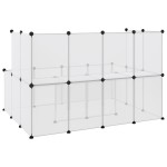 vidaXL Cușcă pentru animale mici transparent 143x107x93 cm PP și oțel