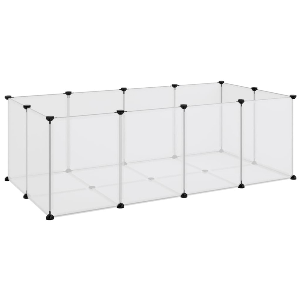 vidaXL Cușcă pentru animale mici transparent 144x74x46,5 cm PP și oțel