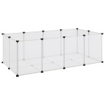 vidaXL Cușcă pentru animale mici transparent 144x74x46,5 cm PP și oțel