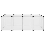 vidaXL Cușcă pentru animale mici transparent 144x74x46,5 cm PP și oțel