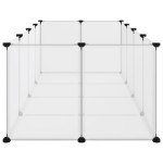 vidaXL Cușcă pentru animale mici transparent 144x74x46,5 cm PP și oțel
