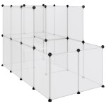 vidaXL Cușcă pentru animale mici transparent 142x74x93 cm PP și oțel vidaXL Cușcă pentru animale mici transparent 142x74x93 cm PP și oțel