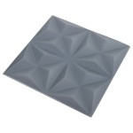 vidaXL Panouri de perete 3D 12 buc. gri 50x50 cm model origami 3 m² vidaXL Panouri de perete 3D 12 buc. gri 50x50 cm model origami 3 m²