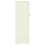 vidaXL Dulap din plastic, 79x43x125 cm, vanilla ice, design de lemn