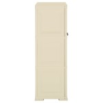 vidaXL Dulap din plastic, 79x43x125 cm, alb angora, design de lemn