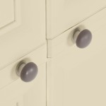 vidaXL Dulap din plastic, 79x43x125 cm, alb angora, design de lemn