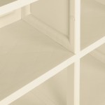 vidaXL Dulap din plastic, 79x43x125 cm, alb angora, design de lemn