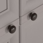 vidaXL Dulap din plastic, 79x43x125 cm, gri, design de lemn