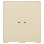 vidaXL Dulap din plastic, 79x43x85,5 cm, alb angora, design de lemn vidaXL Dulap din plastic, 79x43x85,5 cm, alb angora, design de lemn