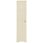 vidaXL Dulap din plastic, 40x43x164 cm, alb angora, design de lemn