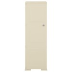 vidaXL Dulap din plastic, 40x43x125 cm, alb angora, design de lemn vidaXL Dulap din plastic, 40x43x125 cm, alb angora, design de lemn