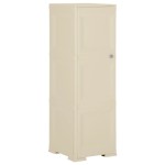vidaXL Dulap din plastic, 40x43x125 cm, alb angora, design de lemn vidaXL Dulap din plastic, 40x43x125 cm, alb angora, design de lemn