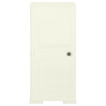 vidaXL Dulap din plastic, 40x43x85,5 cm, vanilla ice, design de lemn