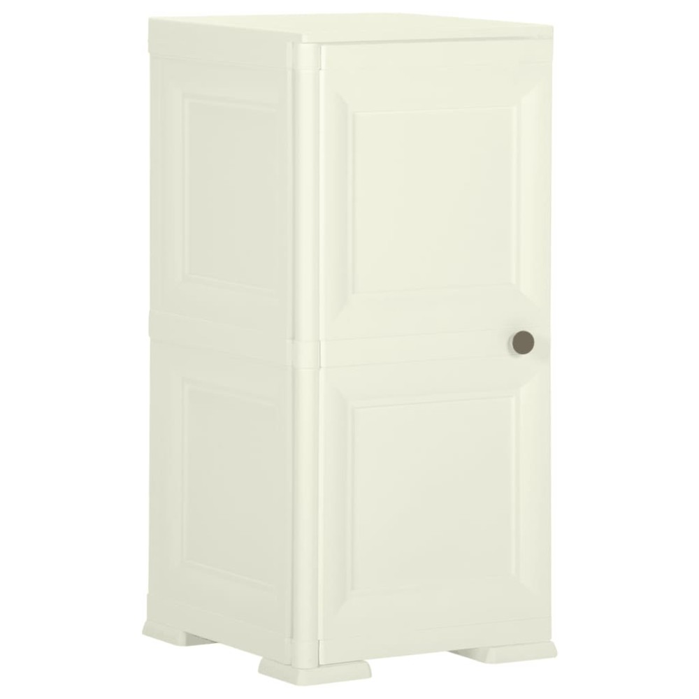 vidaXL Dulap din plastic, 40x43x85,5 cm, vanilla ice, design de lemn