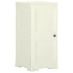 vidaXL Dulap din plastic, 40x43x85,5 cm, vanilla ice, design de lemn