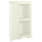 vidaXL Dulap din plastic, 40x43x85,5 cm, vanilla ice, design de lemn