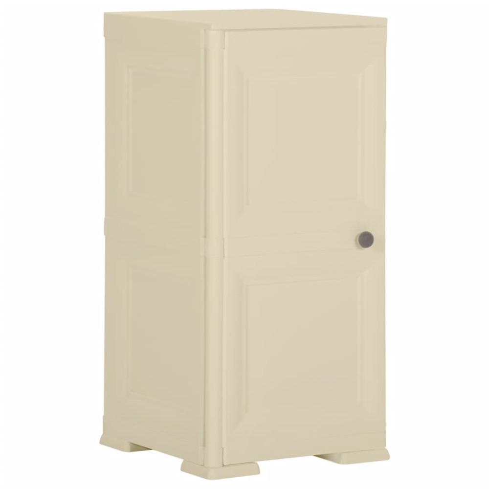 vidaXL Dulap din plastic, 40x43x85,5 cm, alb angora, design de lemn