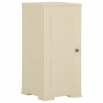 vidaXL Dulap din plastic, 40x43x85,5 cm, alb angora, design de lemn