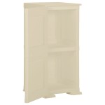 vidaXL Dulap din plastic, 40x43x85,5 cm, alb angora, design de lemn