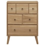 vidaXL Comodă cu sertare, 56x30x80 cm, lemn masiv de tec vidaXL Comodă cu sertare, 56x30x80 cm, lemn masiv de tec