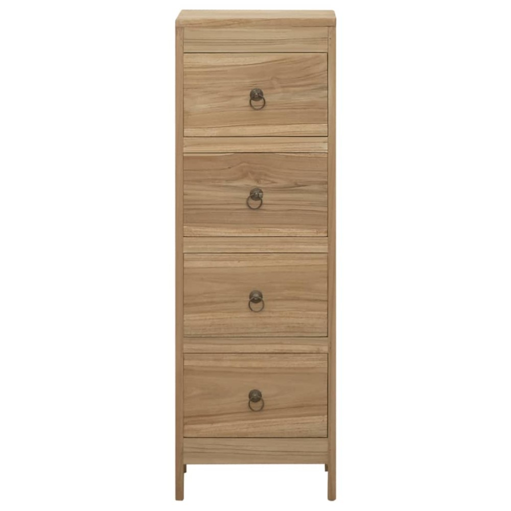 vidaXL Comodă cu sertare, 30x30x90 cm, lemn masiv tec