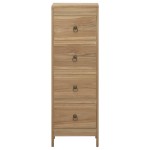 vidaXL Comodă cu sertare, 30x30x90 cm, lemn masiv tec vidaXL Comodă cu sertare, 30x30x90 cm, lemn masiv tec