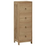 vidaXL Comodă cu sertare, 30x30x90 cm, lemn masiv tec vidaXL Comodă cu sertare, 30x30x90 cm, lemn masiv tec