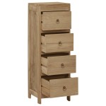 vidaXL Comodă cu sertare, 30x30x90 cm, lemn masiv tec vidaXL Comodă cu sertare, 30x30x90 cm, lemn masiv tec