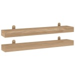 vidaXL Rafturi de perete, 2 buc., 90x15x4 cm, lemn masiv de tec vidaXL Rafturi de perete, 2 buc., 90x15x4 cm, lemn masiv de tec