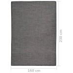 vidaXL Covor de exterior, gri, 160x230 cm, țesătură plată vidaXL Covor de exterior, gri, 160x230 cm, țesătură plată