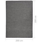 vidaXL Covor de exterior, gri, 200x280 cm, țesătură plată vidaXL Covor de exterior, gri, 200x280 cm, țesătură plată