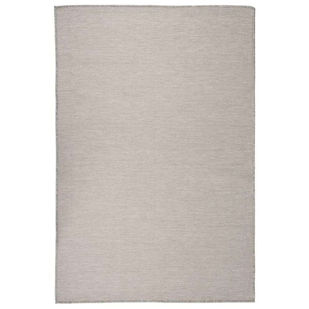 vidaXL Covor de exterior, gri taupe, 120x170 cm, țesătură plată