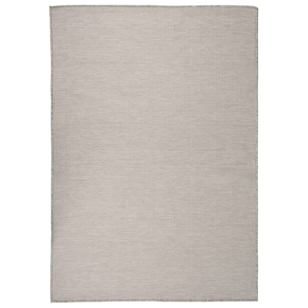 vidaXL Covor de exterior, gri taupe, 160x230 cm, țesătură plată