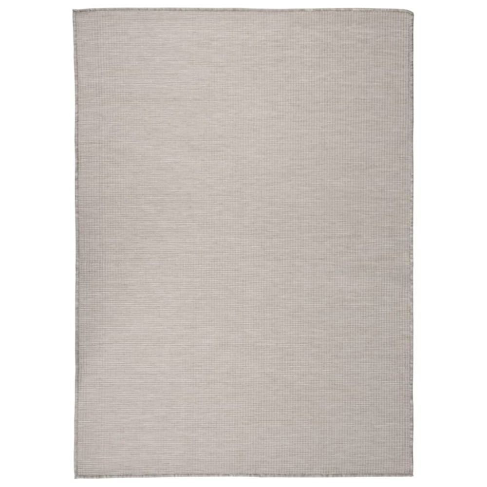 vidaXL Covor de exterior, gri taupe, 200x280 cm, țesătură plată