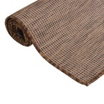 vidaXL Covor de exterior, maro, 140x200 cm, țesătură plată vidaXL Covor de exterior, maro, 140x200 cm, țesătură plată