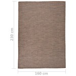 vidaXL Covor de exterior, maro, 160x230 cm, țesătură plată vidaXL Covor de exterior, maro, 160x230 cm, țesătură plată