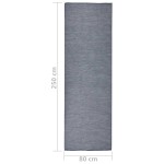 vidaXL Covor de exterior, albastru, 80x250 cm, țesătură plată vidaXL Covor de exterior, albastru, 80x250 cm, țesătură plată