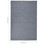 vidaXL Covor de exterior, albastru, 120x170 cm, țesătură plată vidaXL Covor de exterior, albastru, 120x170 cm, țesătură plată