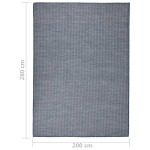 vidaXL Covor de exterior, albastru, 200x280 cm, țesătură plată vidaXL Covor de exterior, albastru, 200x280 cm, țesătură plată