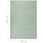 vidaXL Covor de exterior, turcoaz, 160x230 cm, țesătură plată vidaXL Covor de exterior, turcoaz, 160x230 cm, țesătură plată
