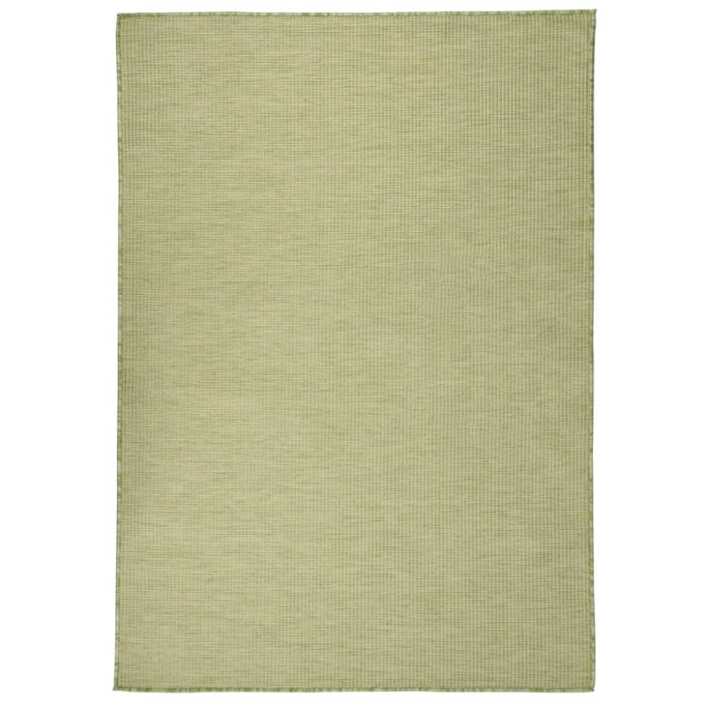 vidaXL Covor de exterior, verde, 160x230 cm, țesătură plată