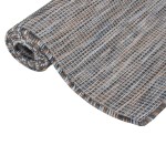 vidaXL Covor de exterior, maro şi albastru, 80x150 cm, țesătură plată vidaXL Covor de exterior, maro şi albastru, 80x150 cm, țesătură plată