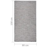 vidaXL Covor de exterior, maro şi albastru, 80x150 cm, țesătură plată vidaXL Covor de exterior, maro şi albastru, 80x150 cm, țesătură plată