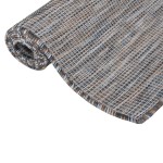 vidaXL Covor de exterior, maro şi albastru, 80x250 cm, țesătură plată vidaXL Covor de exterior, maro şi albastru, 80x250 cm, țesătură plată