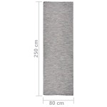 vidaXL Covor de exterior, maro şi albastru, 80x250 cm, țesătură plată vidaXL Covor de exterior, maro şi albastru, 80x250 cm, țesătură plată