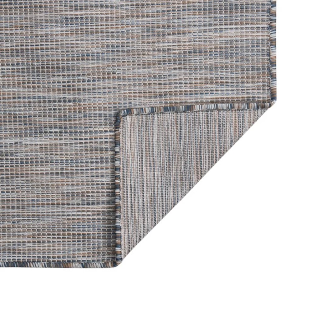 vidaXL Covor de exterior, maro şi albastru, 160x230 cm, țesătură plată