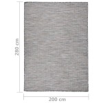 vidaXL Covor de exterior, maro şi albastru, 200x280 cm, țesătură plată vidaXL Covor de exterior, maro şi albastru, 200x280 cm, țesătură plată