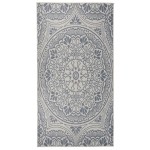 vidaXL Covor de exterior, model albastru, 80x150 cm, țesătură plată
