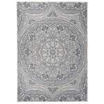 vidaXL Covor de exterior, model albastru, 140x200 cm, țesătură plată vidaXL Covor de exterior, model albastru, 140x200 cm, țesătură plată